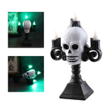 Skull Head LED Candle Light Lightweight Retro Spooky Green Light Plastic Skull Flameless Candle Lights for Party In Australia - Darrahopens
