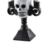 Skull Head LED Candle Light Lightweight Retro Spooky Green Light Plastic Skull Flameless Candle Lights for Party