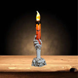 Halloween Skull Candle Holder Light Skeleton Ghost Hand Flameless Candle Lamp Party Bar Decoration Lamp Orange In Australia - Darrahopens