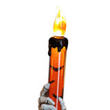 Halloween Skull Candle Holder Light Skeleton Ghost Hand Flameless Candle Lamp Party Bar Decoration Lamp Orange