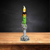 Halloween Skull Candle Holder Light Skeleton Ghost Hand Flameless Candle Lamp Party Bar Decoration Lamp Green