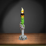 Halloween Skull Candle Holder Light Skeleton Ghost Hand Flameless Candle Lamp Party Bar Decoration Lamp Green