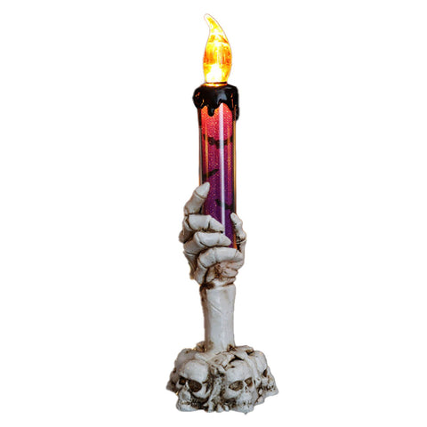 Halloween Skull Candle Holder Light Skeleton Ghost Hand Flameless Candle Lamp Party Bar Decoration Lamp Purple In Australia - Darrahopens