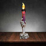 Halloween Skull Candle Holder Light Skeleton Ghost Hand Flameless Candle Lamp Party Bar Decoration Lamp Purple In Australia - Darrahopens