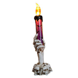 Halloween Skull Candle Holder Light Skeleton Ghost Hand Flameless Candle Lamp Party Bar Decoration Lamp Purple