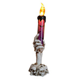 Halloween Skull Candle Holder Light Skeleton Ghost Hand Flameless Candle Lamp Party Bar Decoration Lamp Purple