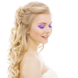 LED False Eyelashes Light Lightweight Stylish Reliable Luminous False Eyelashes Light for Party Bars Nightclubs Halloween Purple