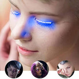 LED False Eyelashes Light Lightweight Stylish Reliable Luminous False Eyelashes Light for Party Bars Nightclubs Halloween Blue