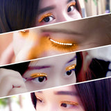 LED False Eyelashes Light Lightweight Stylish Reliable Luminous False Eyelashes Light for Party Bars Nightclubs Halloween Yellow