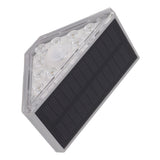 2 Set Solar Stair Lights 9 LEDs IP68 Waterproof Inductive Solar Step Lights for Yard Patio Garden Walkways Deck