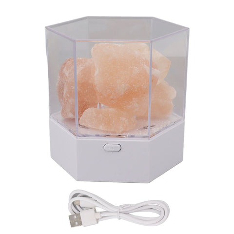 Himalayan Salt Lamp LED RGB Dimmable USB Decorative Essential Oil Aromatherapy Natural Crystal Salt Night Light for Bedroom Living Room In Australia - Darrahopens