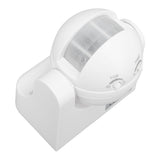 Wall Mounted Motion Sensor Automatic Dusk to Dawn Spherical PIR Sensor Outdoor Motion Sensing Switch for Home Security LED Light AC 110 to 240V White