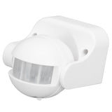 Wall Mounted Motion Sensor Automatic Dusk to Dawn Spherical PIR Sensor Outdoor Motion Sensing Switch for Home Security LED Light AC 110 to 240V White