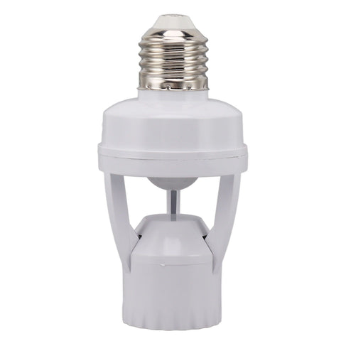 Motion Sensor Light Socket PIR Motion E27 Screw Bulb Adapter Adjustable Auto On Off Night Light Control Garage Light for Basement