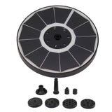 Solar Fountain Light with 8 Nozzles 3.5W 900mAh Colorful Powerful Solar Bird Bath Fountains for Bird Bath Garden Black Nozzle In Australia - Darrahopens