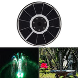 Solar Fountain Light with 8 Nozzles 3.5W 900mAh Colorful Powerful Solar Bird Bath Fountains for Bird Bath Garden Black Nozzle