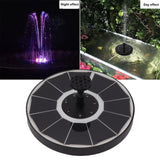 Solar Fountain Light with 8 Nozzles 3.5W 900mAh Colorful Powerful Solar Bird Bath Fountains for Bird Bath Garden Black Nozzle