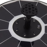 Solar Fountain Light with 8 Nozzles 3.5W 900mAh Colorful Powerful Solar Bird Bath Fountains for Bird Bath Garden Black Nozzle