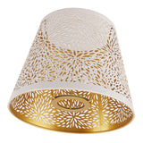 Lamp Shade E27 E26 White Carved Flower Pattern Iron Modern Design Easy Installation Bulb Shade for Home Living Room In Australia - Darrahopens