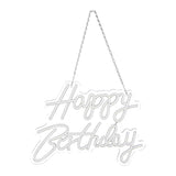 Happy Birthday Letter LED Lights Romantic Neon Light Sign Acrylic Happy Birthday Decoration for Party Bar Cold White