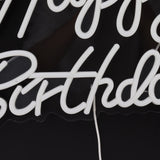 Happy Birthday Letter LED Lights Romantic Neon Light Sign Acrylic Happy Birthday Decoration for Party Bar Cold White