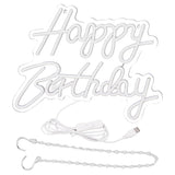 Happy Birthday Letter LED Lights Romantic Neon Light Sign Acrylic Happy Birthday Decoration for Party Bar Warm White In Australia - Darrahopens