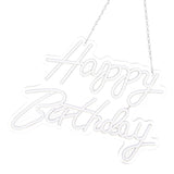 Happy Birthday Letter LED Lights Romantic Neon Light Sign Acrylic Happy Birthday Decoration for Party Bar Warm White