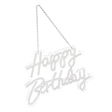 Happy Birthday Letter LED Lights Romantic Neon Light Sign Acrylic Happy Birthday Decoration for Party Bar Warm White