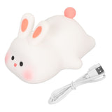 Kawaii Bunny Night Light Soft Silicone Night Light Portable USB Rechargeable Bedside Lamp for Baby Toddler Kids In Australia - Darrahopens