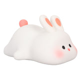 Kawaii Bunny Night Light Soft Silicone Night Light Portable USB Rechargeable Bedside Lamp for Baby Toddler Kids In Australia - Darrahopens