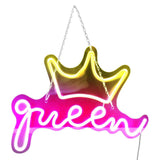 LED Neon Sign Bright USB Powered Decorative Crown Queen Wall Neon Light for Kids Room Bedroom Party In Australia - Darrahopens
