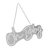 Oh Baby Neon Sign Acrylic USB Powered Wall Decor Neon Light for Bar Wedding Holiday Party Birthday Baby Shower White Light