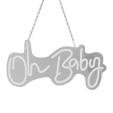 Oh Baby Neon Sign Acrylic USB Powered Wall Decor Neon Light for Bar Wedding Holiday Party Birthday Baby Shower White Light