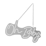 Oh Baby Neon Sign Acrylic USB Powered Wall Decor Neon Light for Bar Wedding Holiday Party Birthday Baby Shower Warm Light