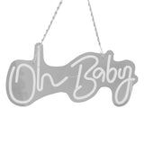 Oh Baby Neon Sign Acrylic USB Powered Wall Decor Neon Light for Bar Wedding Holiday Party Birthday Baby Shower Warm Light