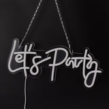 Party Neon Sign USB Powered Highly Transparent Acrylic Backsheet LED Neon Light Wall Sign for Bedroom Decoration Warm White