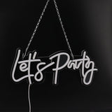 Party Neon Sign USB Powered Highly Transparent Acrylic Backsheet LED Neon Light Wall Sign for Bedroom Decoration Warm White