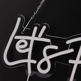 Party Neon Sign USB Powered Highly Transparent Acrylic Backsheet LED Neon Light Wall Sign for Bedroom Decoration Warm White