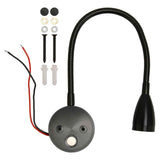 LED Wall Mounted Reading Light Touch Control 3 Color Temperature Dimmable Bedside Reading Lamp with Gooseneck Hose for RV Boat Motorhome DC 12 to 24V Black In Australia - Darrahopens