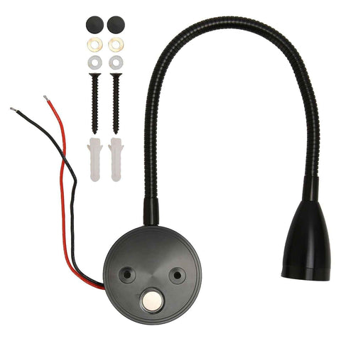 LED Wall Mounted Reading Light Touch Control 3 Color Temperature Dimmable Bedside Reading Lamp with Gooseneck Hose for RV Boat Motorhome DC 12 to 24V Black In Australia - Darrahopens