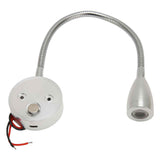 LED Wall Mounted Reading Light Touch Control 3 Color Temperature Dimmable Bedside Reading Lamp with Gooseneck Hose for RV Boat Motorhome DC 12 to 24V Silver In Australia - Darrahopens