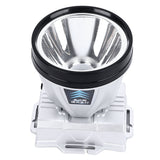 Super Bright Headlamp Rechargeable 800mAh Lithium Ion Battery Waterproof High Power Headlamp with Power Display for Outdoor Activity Silver