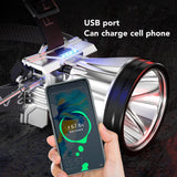 Super Bright Headlamp Rechargeable 800mAh Lithium Ion Battery Waterproof High Power Headlamp with Power Display for Outdoor Activity Silver
