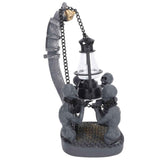 Four Skulls LED Lights Ornament Halloween Resin Decoration Compact Exquisite Skull Lamp Statue for Desktop