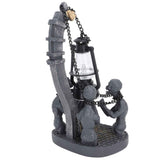 Four Skulls LED Lights Ornament Halloween Resin Decoration Compact Exquisite Skull Lamp Statue for Desktop
