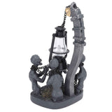 Four Skulls LED Lights Ornament Halloween Resin Decoration Compact Exquisite Skull Lamp Statue for Desktop