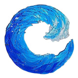Ocean Wave Sculpture Blue Wave Ornaments Ocean Art for Desktop Decoration In Australia - Darrahopens