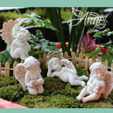 Angel Stakes Figurine Miniature Resin Sculpture Garden Statue for Potted Plants Mini Landscape In Australia - Darrahopens