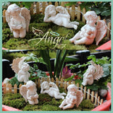 Angel Stakes Figurine Miniature Resin Sculpture Garden Statue for Potted Plants Mini Landscape