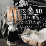 Halloween Candle Holder Witch Hand Shaped Resin Candlestick Desktop Ornaments Decor In Australia - Darrahopens